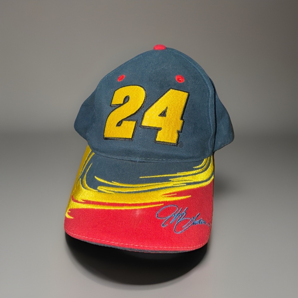 Jeff Gordon #24 NASCAR Hat Winner's Circle Adjustable Cap Blue Red Yellow NWT